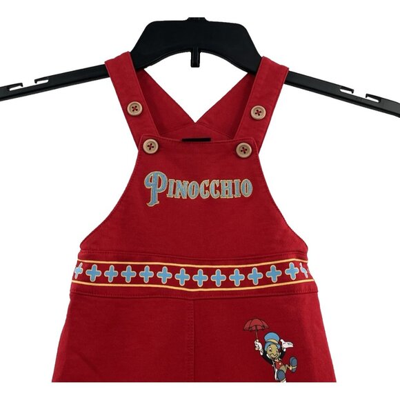 Disney Pinocchio Jiminy Cricket & Pinocchio Overall Infant One-Piece Size 9 Mo - Picture 2 of 9
